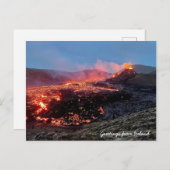 Volcan Islande - Carte postale (Devant / Derrière)