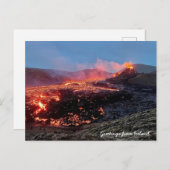 Volcan Islande - Carte postale (Devant / Derrière)