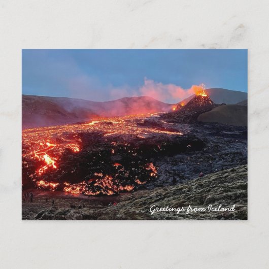 Volcan Islande - Carte postale (Devant)