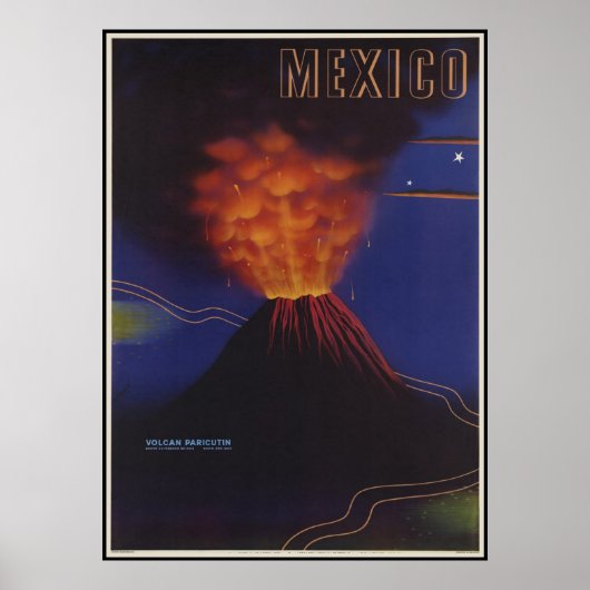 Volcan Paricutin Mexico Poster (Voorkant)