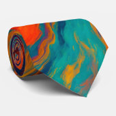 Volcanic Color Flow Texture Stropdas (Opgerold)