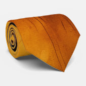 Volcanic Pulse - Red and Amber Abstract Eruption Stropdas (Opgerold)