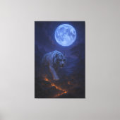 Volcanic White Tiger Premium Wall Art – Fine Art Canvas Afdruk (Voorkant)