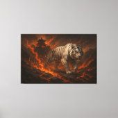 Volcanic White Tiger Premium Wall Art – Fine Art Canvas Afdruk (Voorkant)