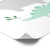 Volcano Dinosaur Boy Verjaardag Poster (Hoek)