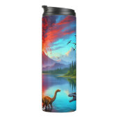 Volcano Eruption Dinosaurs Prehistoric Lake Thermosbeker (Geroteerd rechts)