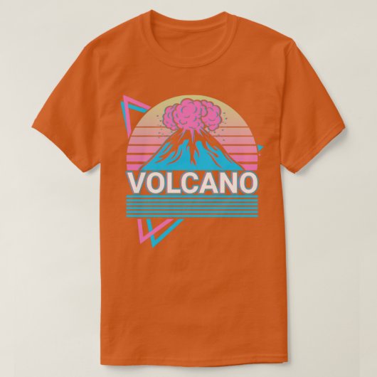 Volcano Geology Magma Lava Retro Gift T-shirt (Design voorkant)