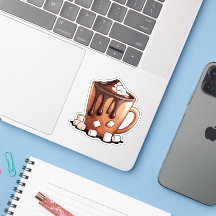 Volcano Heet Chocolade Droom Mok sticker