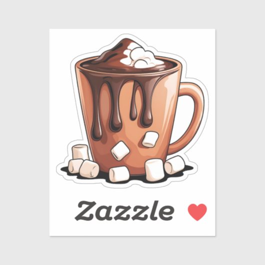 Volcano Heet Chocolade Droom Mok sticker (Vel)