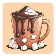 Volcano Heet Chocolade Droom Mok sticker