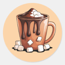 Volcano Heet Chocolade Droom Mok sticker
