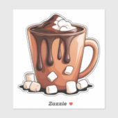 Volcano Hot Chocolate Dream Mug sticker (Feuille)