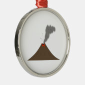 Volcano Mountain Metalen Ornament (Rechts)