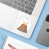 Volcano Sticker (Laptop met iPhone)