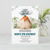 Volcano theme party Invitation (Debout devant)