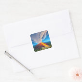 Volcano Vierkante Sticker (Envelop)