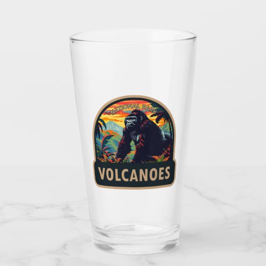 Volcanoes National Park Mountain Gorilla Travel Glas (Voorkant)