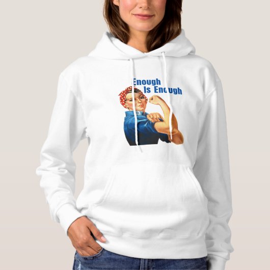 Voldoende is voldoende hoodie (Voorkant)