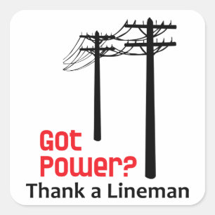 Voldoende kracht vierkante sticker