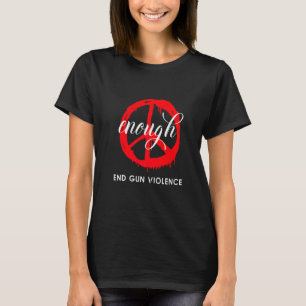 Voldoende Pistool Geweld Draag Oranje Vredesbord T-shirt