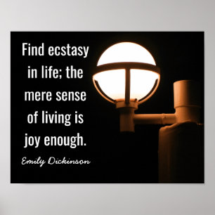 Voldoende Vreugde -- citaat van Emily Dickinson - Poster