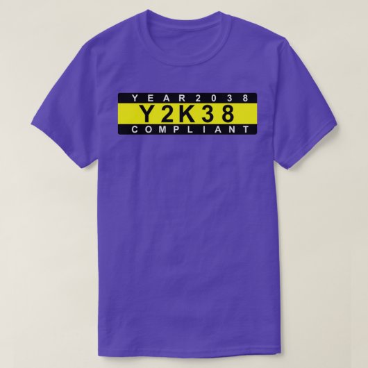 Voldoet aan Y2K38 Y2038 2038 T-shirt (Design voorkant)