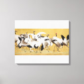 Volée japonaise de grues, impression Vintage, (Recto)