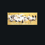Volée japonaise de grues, impression Vintage,<br><div class="desc">Le troupeau japonais de grues peint vintage par Ishida Yūtei capture l'élégance et la grâce de ces oiseaux vénérés dans un cadre naturel serein. Le brossage méticuleux de Yūtei et l'utilisation délicate de la couleur mettent en valeur les formes majestueuses des grues sur fond de paysages doux et fluides. Cette...</div>