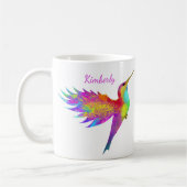 Voler Colibri Nom personnalisé Mug (Gauche)