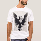 Voler dans le ciel - T-shirt blanc avec tatouage d (Devant)