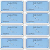 Voler Pelican Birds Airmail Stickers (Devant)