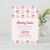 Voler Père Noël Noël Fête Invitation (Debout devant)