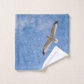 Voler une mouette solo dans le ciel (Gant de toilette)