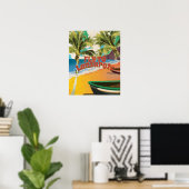 Voler vers Lanzarote Affiche Vintage (Bureau à domicile)