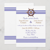 Volet du capitaine nautique - Faire-part de mariag (Devant / Derrière)