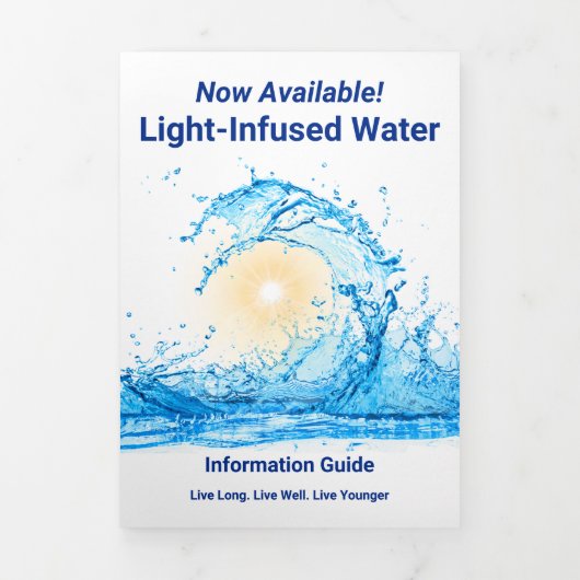 Volets Eau Infusée de Lumière - Carte pliée en trois vole (Page de couverture)