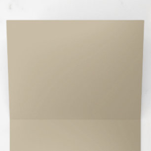 Volets Invitation de mariage beige luxueuse en trois vole