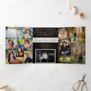 Volets Invitation pliée à trois lettres