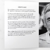 Volets Programme de funérailles moderne plié en trois ave (Intérieur en premier)
