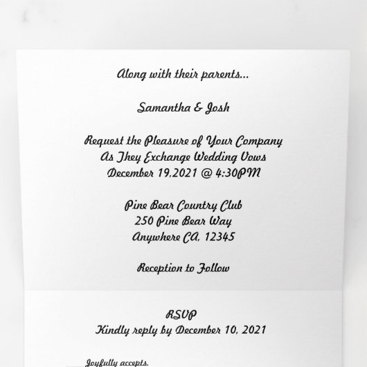 Volets Programme de pliage à trois lettres (Intérieur en premier)