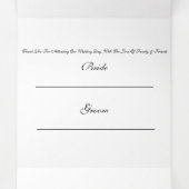 Volets Programme de pliage à trois lettres de 5 po x 7 po (Intérieur au milieu)