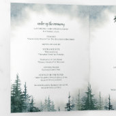 Volets Programme de pliage à trois lettres Mariage rustiq (Intérieur en premier)