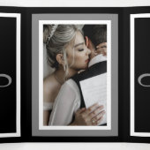 Volets Programme de pliage à trois lettres noir et blanc (Intérieur au milieu)