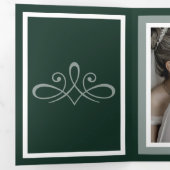 Volets Programme de pliage à trois lettres vert émeraude (Intérieur en premier)