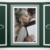 Volets Programme de pliage à trois lettres vert émeraude (Intérieur au milieu)