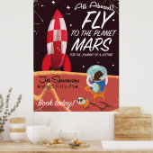 Volez vers la planète Mars ! Affiche de voyage Vin (Cuisine)