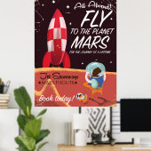 Volez vers la planète Mars ! Affiche de voyage Vin (Bureau à domicile)