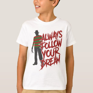 Volg altijd je dromen Halloween enge nacht T-shirt