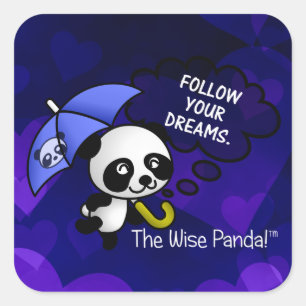 Volg altijd je dromen vierkante sticker