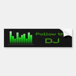 Volg de DJ-Sticker Bumpersticker